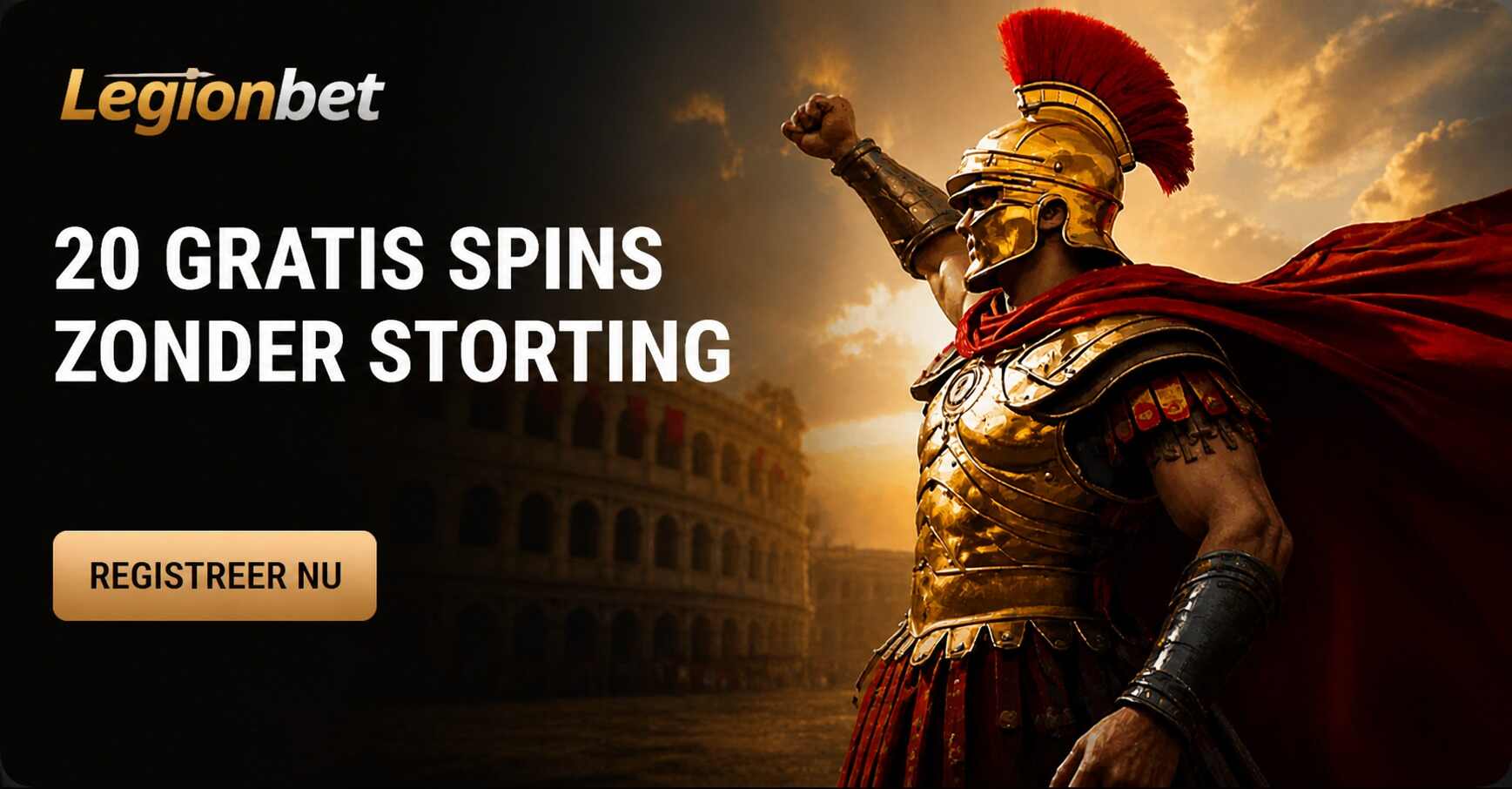 Legionbet no deposit bonus met 20 gratis spins zonder storting, snelle registratie en toegang tot online casino spellen